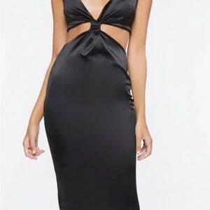 Forever 21, Cutout Satin Dress, Black, Medium, NWT
